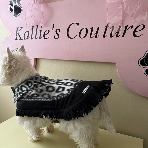 Designer Handmade Fleece Jacket with Collar. - Picture 2 of 9